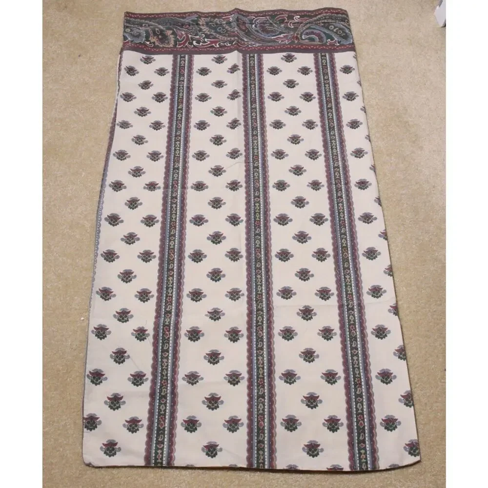 Stevens King Pillowcase Rectangle Beige Green Floral Paisley Blend Vintage